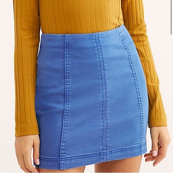 Free People Modern Femme Denim Panel Skirt - Picture 3 of 6